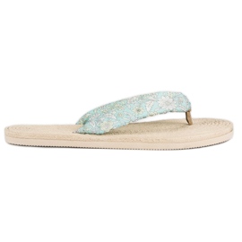 Ax Boxing Espadrilles tongs blanc vert