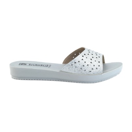 Chaussons ajourés argent INBLU BM30 gris