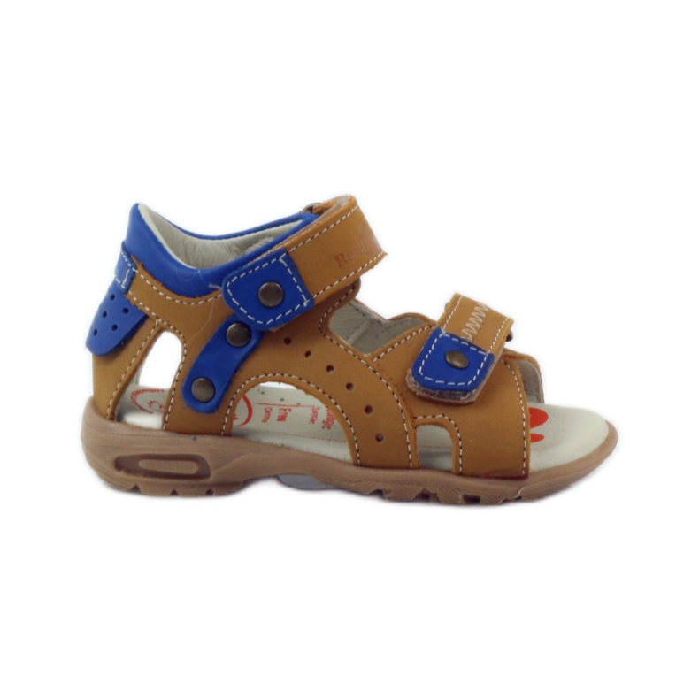 Sandales velcro Ren But 1471 miel multicolore bleu