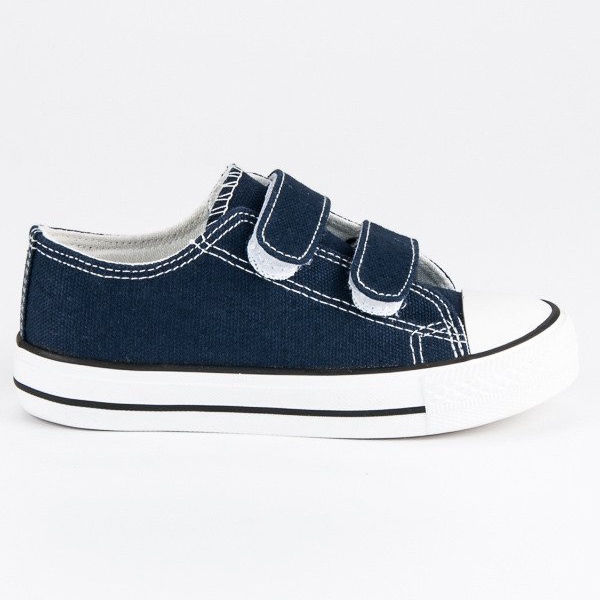 Baskets Velcro pour enfants bleu marin