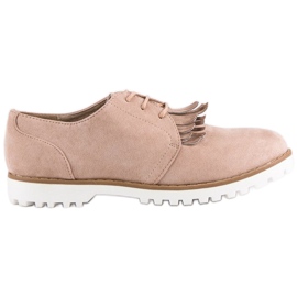 Chaussures bohèmes en daim nouées brun