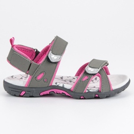 Hasby Sandales Velcro confortables gris Hasby Sandales Velcro confortables gris