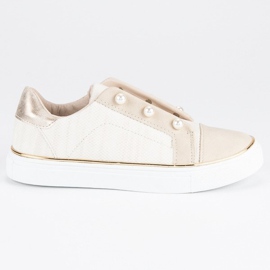 Sneakers Avec Des Perles beige
