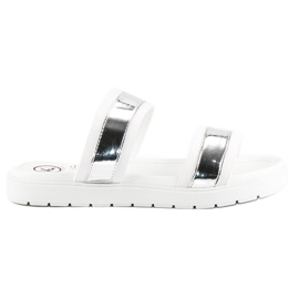 Kylie Chaussons miroir blanc