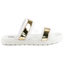 Kylie Chaussons miroir blanc