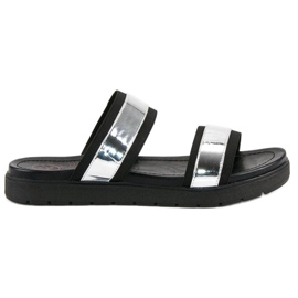 Kylie Chaussons miroir noir