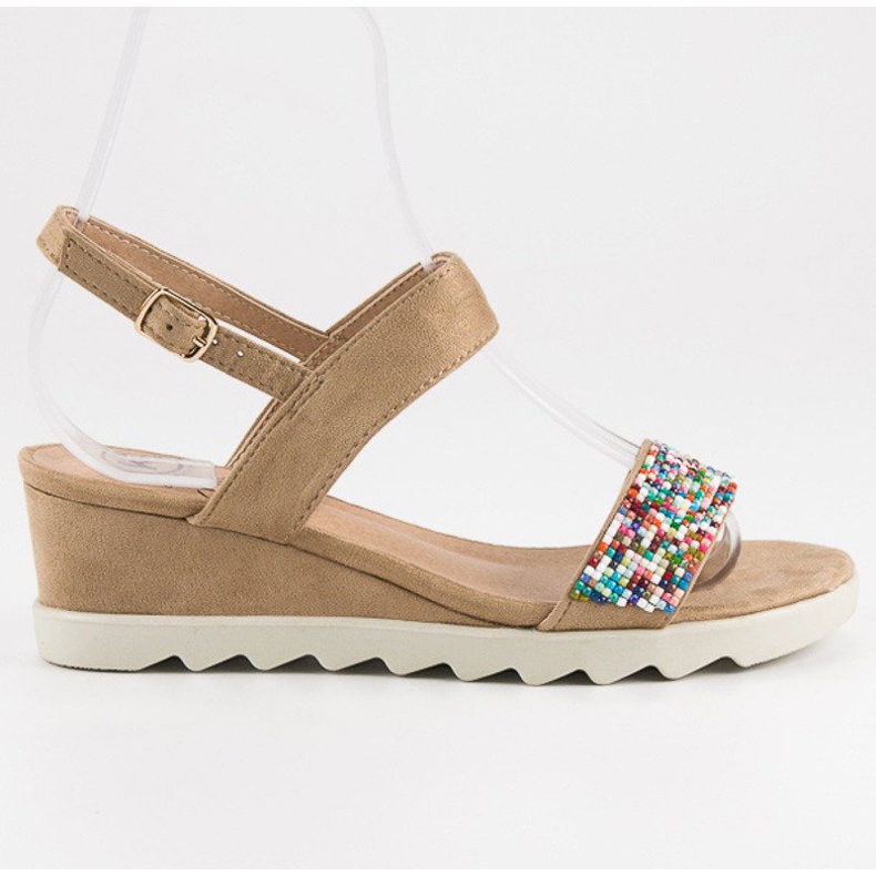Kylie Sandales Avec Perles brun