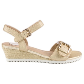 Kylie Sandales espadrilles à boucle jaune