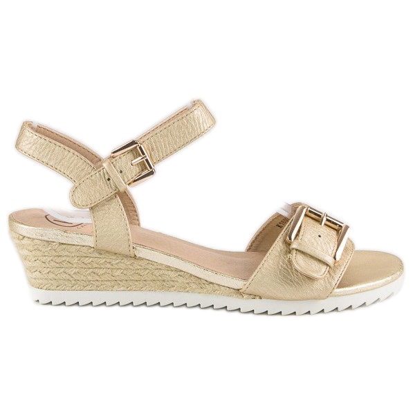 Kylie Sandales espadrilles à boucle jaune