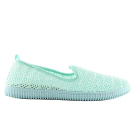 BM1966 Baskets en résille vert menthe