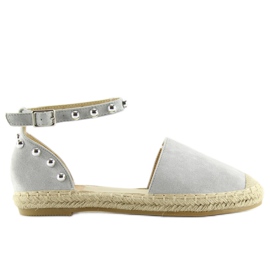 Gris Espadrilles à clous gris A636-ESP-1 gris