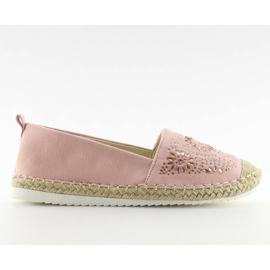 Espadrilles décorées de Rose 5599-1 Rose Espadrilles décorées de Rose 5599-1 Rose