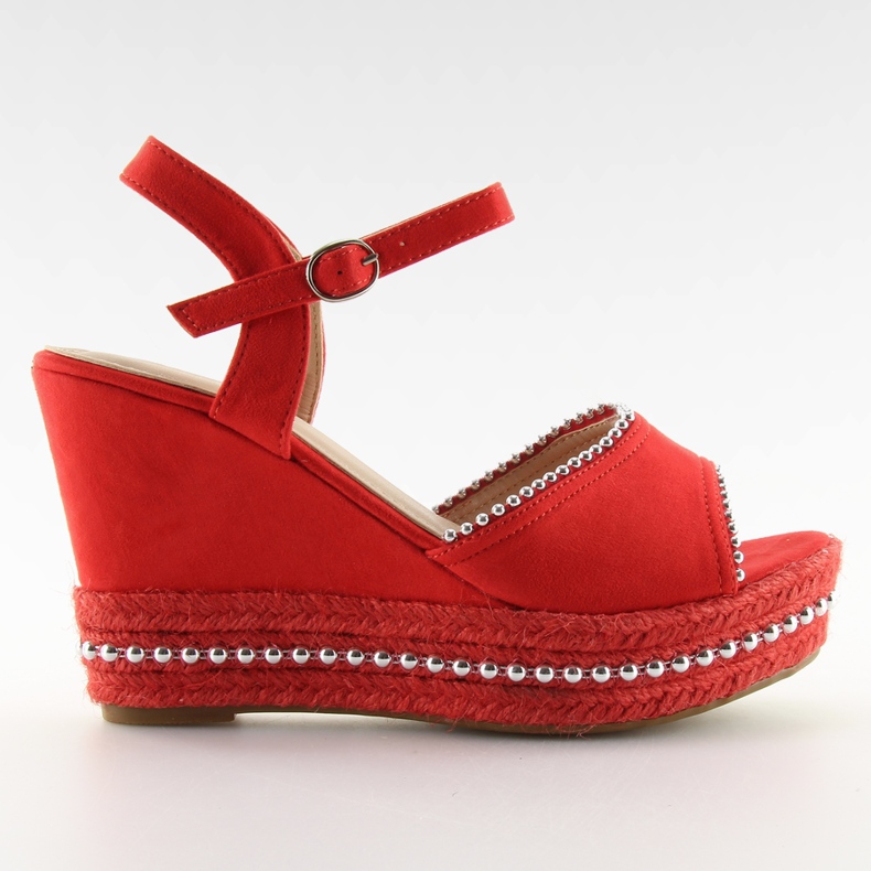 Sandales compensées rouges U-6272 rouge