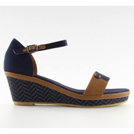 Sandales compensées J7731-8 marine bleu marine