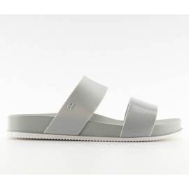 Gris KM122 L. Tongs en silicone gris
