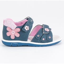 American Club Sandales américaines pour filles bleu American Club Sandales américaines pour filles bleu