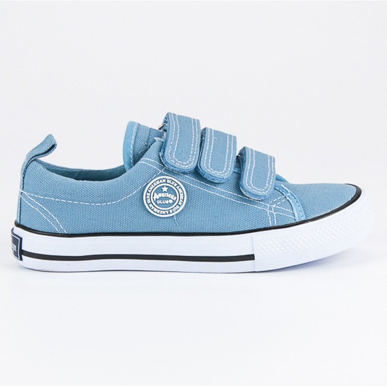 American Club Baskets Sport Velcro Américain bleu