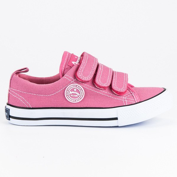 American Club Baskets Sport Velcro Américain rose