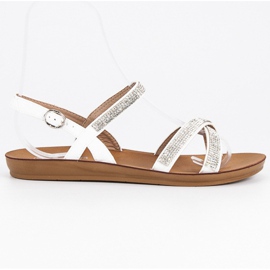 American Club Sandales avec ornements américains blanc