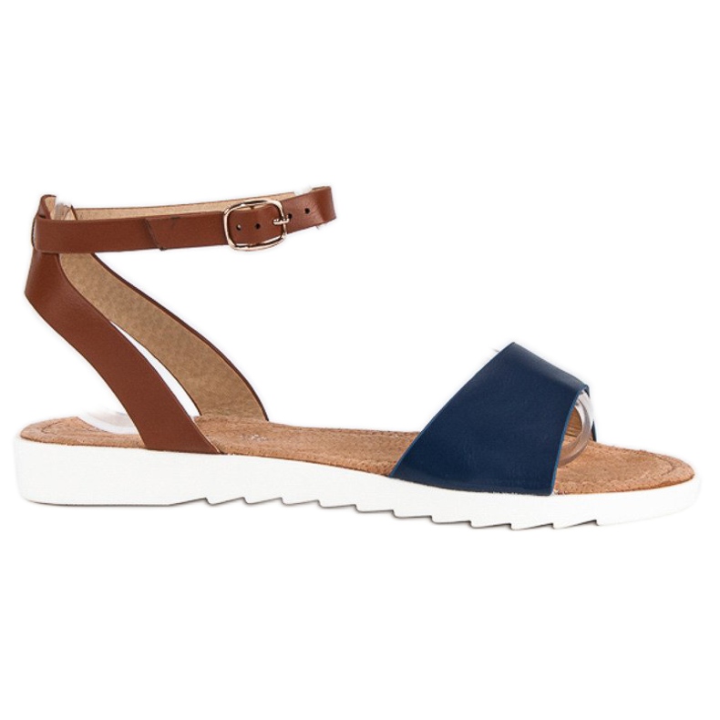 American Club sandales à boucle américaine bleu