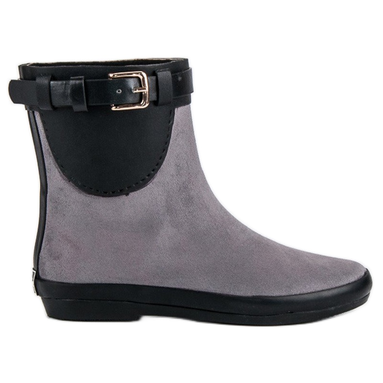 Kylie Bottes en caoutchouc basses pour femmes gris