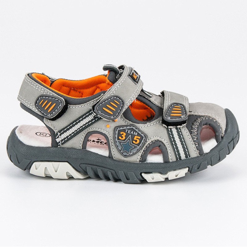 American Club Sandales pour garçon américain gris