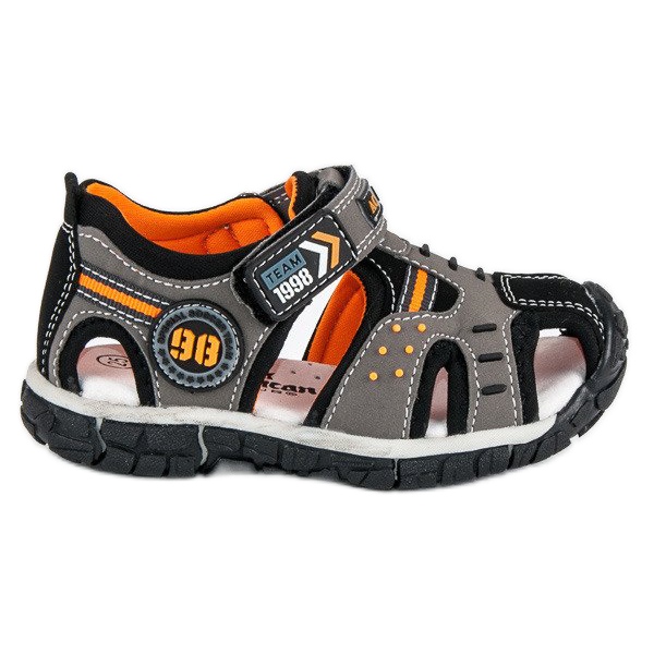 American Club Sandales américaines garçon fermées gris