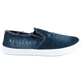 McKey Slip on en jean bleu