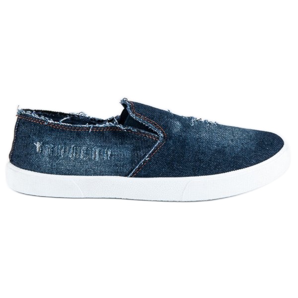 McKey Slip on en jean bleu