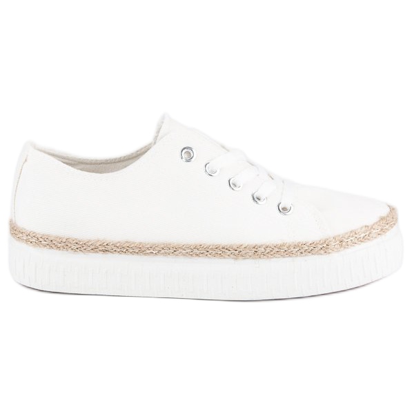 Kylie Creepers à lacets sur la plateforme blanche Kylie Creepers à lacets sur la plateforme blanche