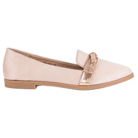 Bestelle Chaussures en daim avec cristaux rose
