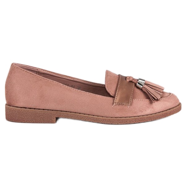 Mocassins roses élégants