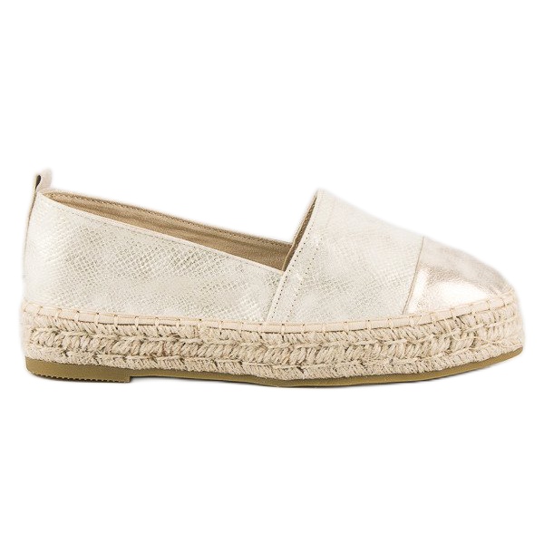 Espadrilles à enfiler sur la plateforme jaune