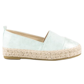 Espadrilles à enfiler sur la plateforme vert