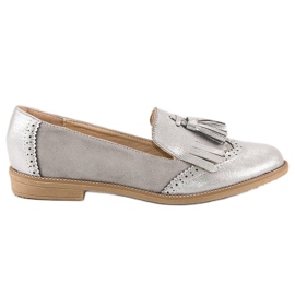 Bestelle Mocassins élégants pour femmes gris Bestelle Mocassins élégants pour femmes gris