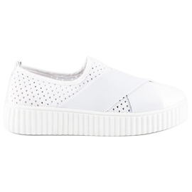 Baskets creepers ajourées blanc