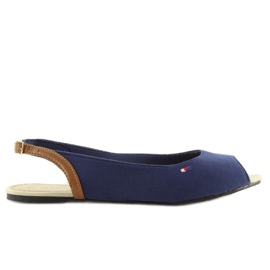Ballerines bleu marine à bout ouvert SU302 marine