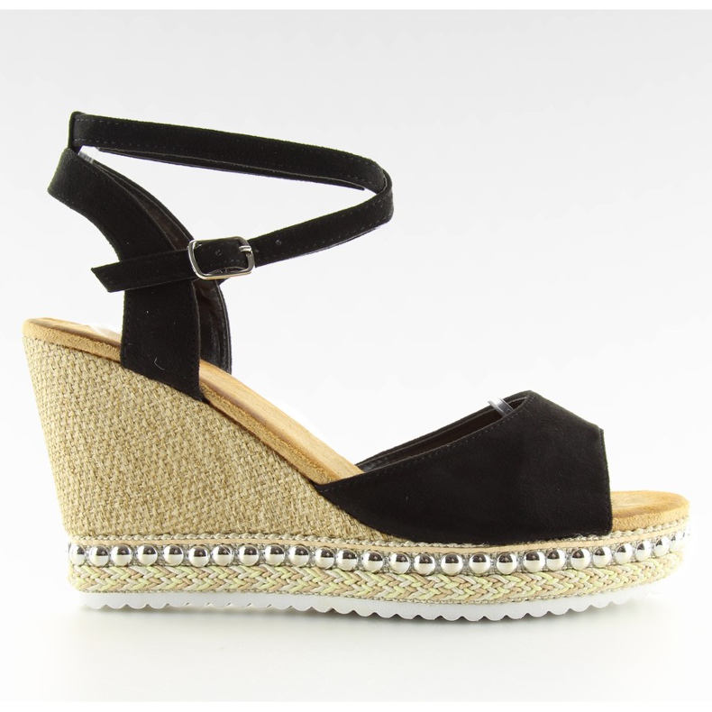 Sandales noires sur le coin LJ-5K41 noir le noir