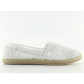 Espadrilles en dentelle blanche JX57P blanc