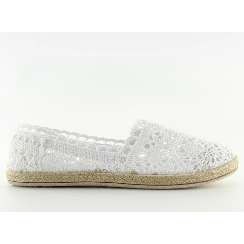 Espadrilles en dentelle blanche JX57P blanc
