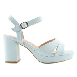 Sandales bleues sur le poteau FLD-3K38-23