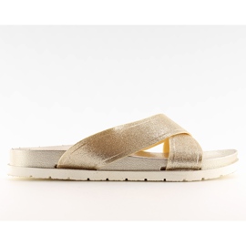Chaussons dorés femme CK47P or