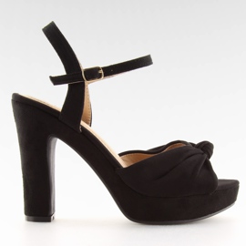 Sandales sur le poteau noir BJ1603-SD noir le noir Sandales sur le poteau noir BJ1603-SD noir le noir