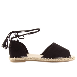 Espadrilles noires à bout ouvert Z-17 noir