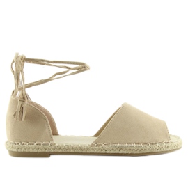 Espadrilles beiges à bout ouvert Z-17 beige