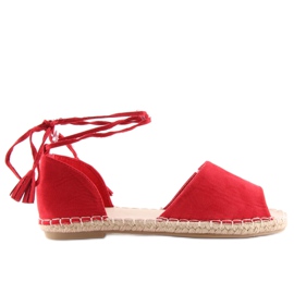 Espadrilles rouges à bout ouvert Z-17 rouge