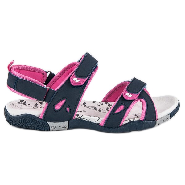 Hasby Sandales velcro femme bleu