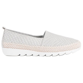 Filippo Espadrilles à enfiler en cuir gris