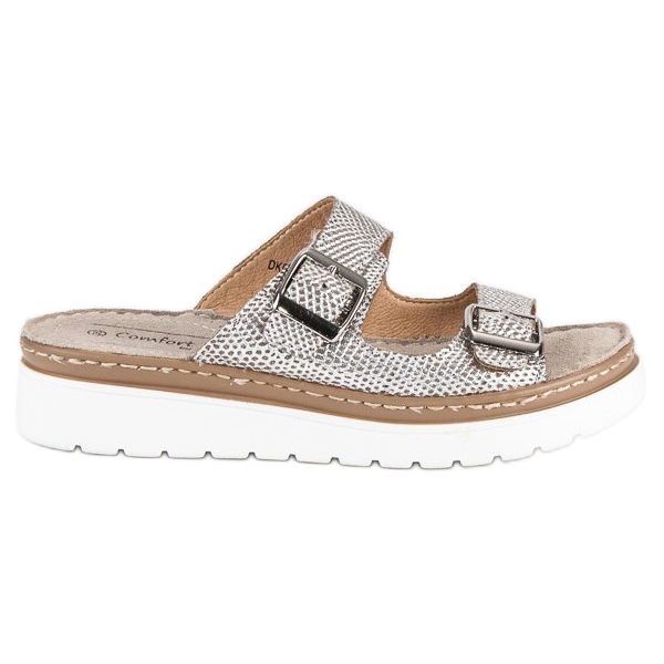Filippo Babouches en cuir doré d'or