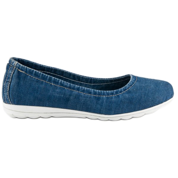 Filippo Ballerines en jean bleu